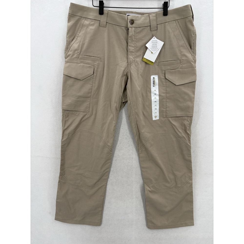 First Tactical V2 Tactical Cargo Pants Womens 18 Beige Twill Workwear Utility